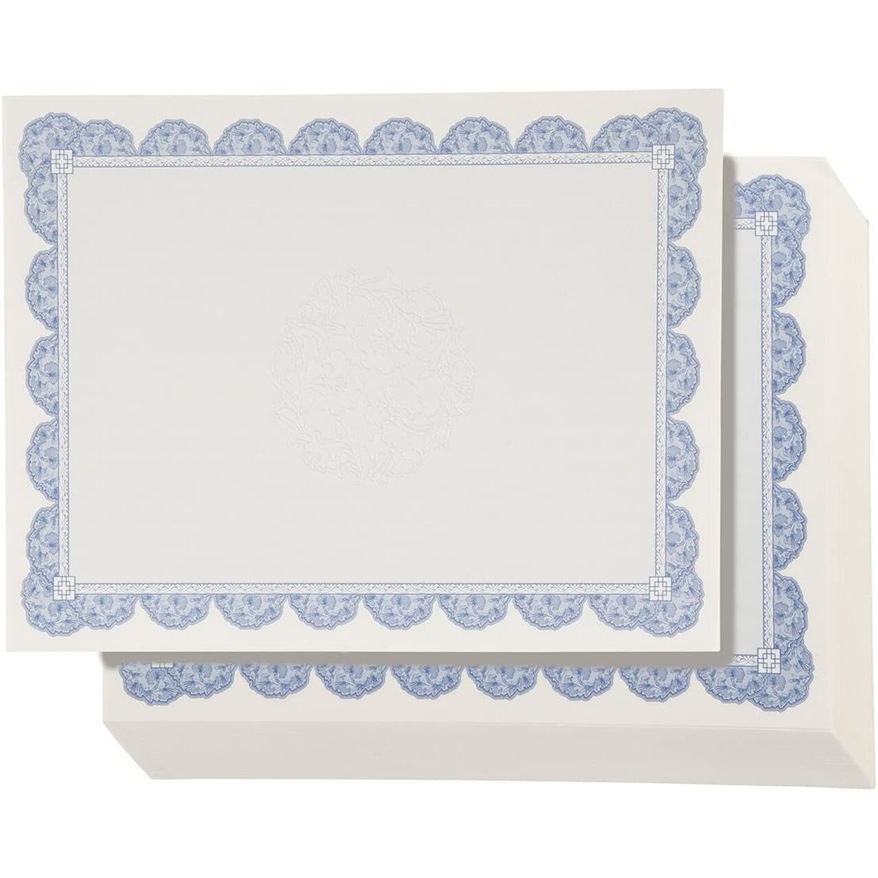 96 Sheets Navy Blue Floral Certificate Paper For Printing 96 sheets navy blue floral certificate paper for printing